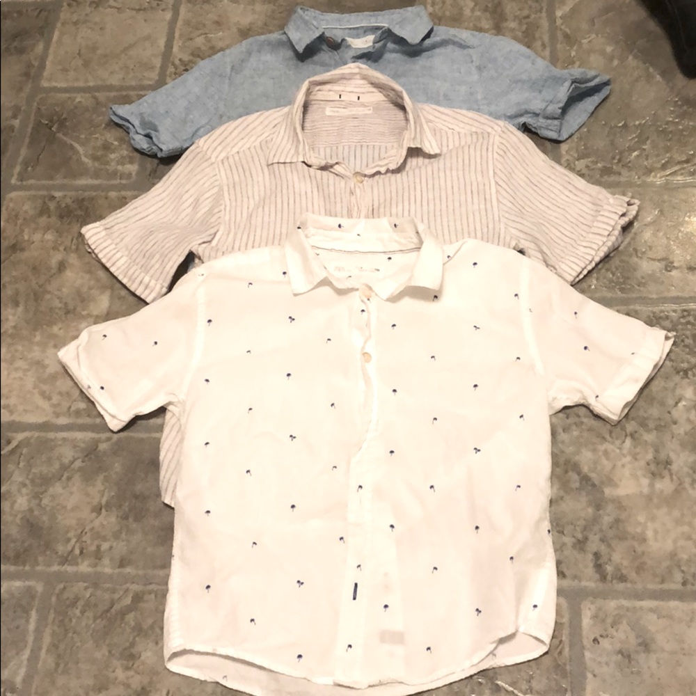Boys Zara button up shirts size 7